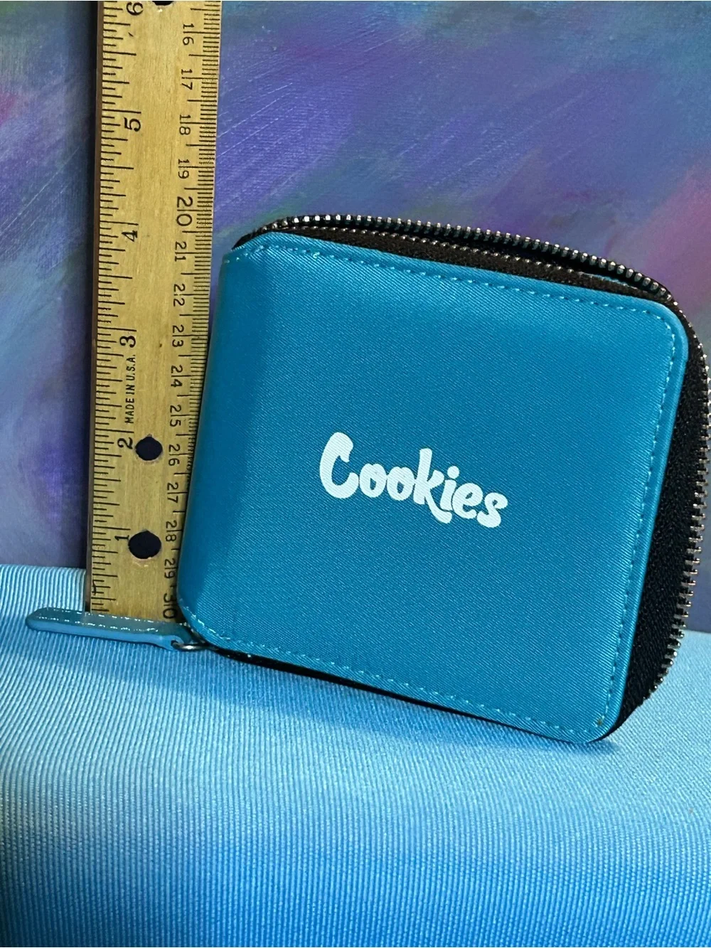 Cookies Men's Teal Zip Wallet